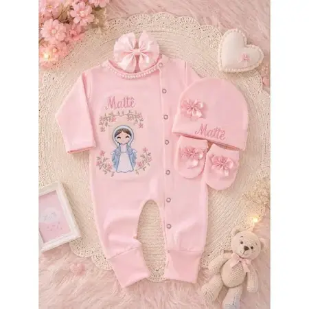Imagem do Macacão Bebê Bordado Personalizado com Nome