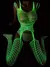 Bodystocking Luminoso De Rejilla