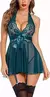Babydoll Sexy De Encaje Cuello En V