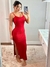 Vestido Longo Com Fenda Costa Nua Tendência Verão