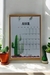 Calendário de Parede A4 Suporte MDF Vertical - Cactus 2 - comprar online