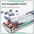 Imagem do Machenike-K500: Teclado mecânico com fio, Hot Swappable, 94 teclas, luz RGB, Mac