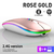 Mouse ergonômico sem fio para jogos, Mouse recarregável, RGB, Bluetooth, LED r