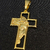 PINGENTE CRUZ FACE DE CRISTO VAZADO (5x2.5cm) - BANHADO A OURO 18K