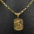 PINGENTE PLACA SÃO JORGE - (4x2,5cm) - BANHADO A OURO 18K na internet