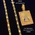 CORRENTE PIASTRINE (4mm) FECHO GAVETA 3 TRAVAS + PINGENTE NOSSA SENHORA CRAVEJADO - Banhado a Ouro 18k - loja online