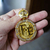 PINGENTE MEDALHA FÉ COM COROA 4D CRAVEJADA EM PEDRAS ZIRCÔNIAS - (4x4cm) - BANHADO A OURO 18K