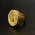 ANEL NOSSA SENHORA CRAVEJADO EM PEDRAS ZIRCÔNIAS - BANHADO A OURO 18K - comprar online