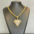PINGENTE DIAMANTE CRAVEJADO EM PEDRAS ZIRCÔNIAS - BANHADO A OURO 18K - Joias banhadas a ouro 18K | Exclusive Joias 18K
