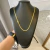 CORRENTE GRUMET DUPLA FECHO TRAVA DUPLA E MARCAÇÃO 750 (2mm) - 70cm - BANHADO A OURO 18K - Joias banhadas a ouro 18K | Exclusive Joias 18K
