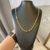 CORRENTE ELO TIJOLINHO FECHO CANHÃO (5mm) - 70cm - BANHADO A OURO 18K - Joias banhadas a ouro 18K | Exclusive Joias 18K