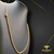 CORRENTE TRAÇADO PERUANO FECHO CANHÃO (3mm) - 70cm - BANHADO A OURO 18K - loja online