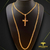 Imagem do CORRENTE GRUMET PITBULL FECHO TRAVA DUPLA E MARCAÇÃO 750 (4mm) - 70cm - BANHADO A OURO 18K