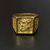 ANEL SÃO JORGE COM ORAÇÃO - BANHADO A OURO 18K
