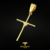 PINGENTE CRUZ AMARRADA - M - 4x2,5cm - Banhado a Ouro 18k - comprar online
