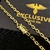 CORRENTE ELO CADEADO FECHO TRAVA DUPLA E MARCAÇÃO 750 (3mm) - 70cm - BANHADO A OURO 18K - Joias banhadas a ouro 18K | Exclusive Joias 18K