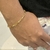 CORRENTE ELO MEIA CANA (5mm) FECHO CANHÃO + PULSEIRA ELO MEIA CANA - Banhado a Ouro 18k