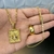 CORRENTE ELO CADEADO (2mm) FECHO CANHÃO + PINGENTE NOSSA SENHORA CRAVEJADO - Banhado a Ouro 18k - Joias banhadas a ouro 18K | Exclusive Joias 18K
