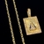 CORRENTE ELO CADEADO (2mm) FECHO CANHÃO + PINGENTE NOSSA SENHORA CRAVEJADO - Banhado a Ouro 18k - comprar online