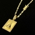 CORRENTE PIASTRINE (4mm) FECHO GAVETA 3 TRAVAS + PINGENTE NOSSA SENHORA CRAVEJADO - Banhado a Ouro 18k - comprar online