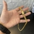CORRENTE GRUMET DUPLA FECHO TRAVA DUPLA E MARCAÇÃO 750 (8mm) - 70cm - BANHADO A OURO 18K - loja online