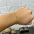 PULSEIRA GRUMET LACRAIA (4mm) FECHO TRAVA DUPLA COM MARCAÇÃO 750 - Banhada a Ouro 18k na internet