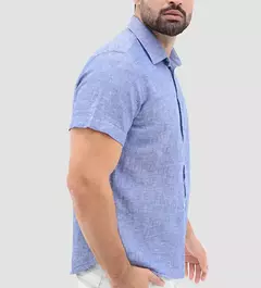 Camisa Manga Curta Slim Fit Linho - comprar online