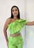 Conjunto calça e cropped babado verde - comprar online