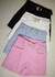 Short social com cinto