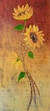 Flor amarela em madeira