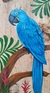 Arara azul 2 em madeira