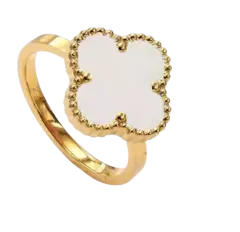 ANILLO TREBOL BLANCO