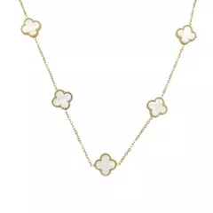 COLLAR TREBOLES BLANCO - comprar online