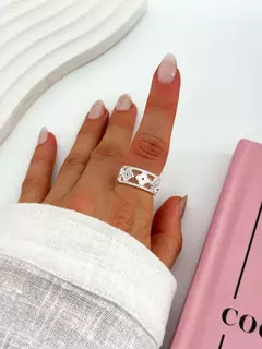 ANILLO TREBOLES PLATEADO - comprar online