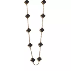 CADENA TREBOL NEGRA