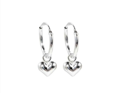 AROS CORAZON INFLADO PLATA 925