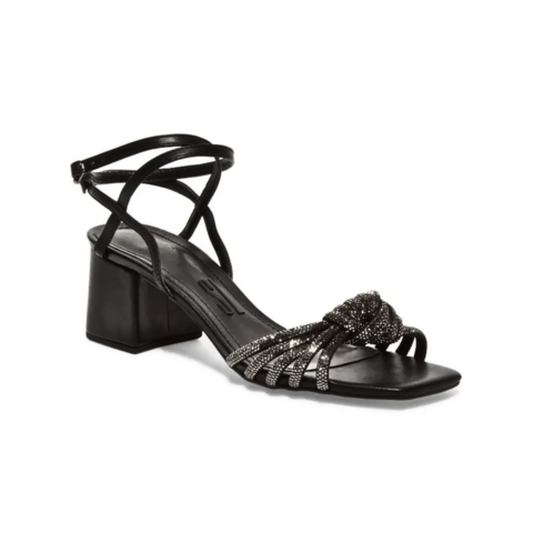 Sandália Shiny Preta Salto Bloco Médio 35 Santa Lolla