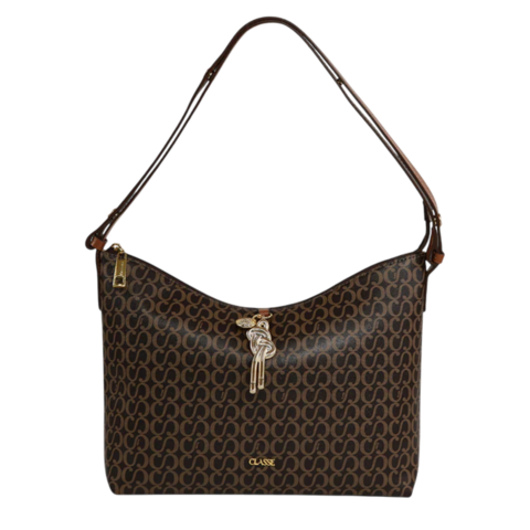 Classe Bolsa Crossbody De Couro - Nocciola