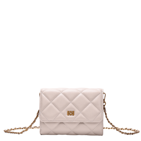 Bolsa Carteira Off White Matelassê Alça Corrente-Degalls