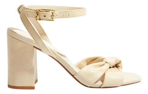 Santa Lolla Sandália Creme Grosso Tiras Nó