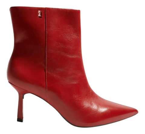 Santa Lolla Bota Couro Rubi Bico Fino