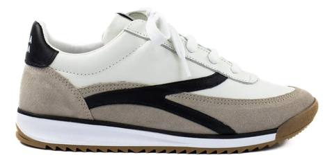 Tênis Em Couro/camurção Branco Giulia Domna