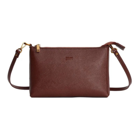 Bolsa Clutch Risco Marrom Alça Transversal - Santa Lolla