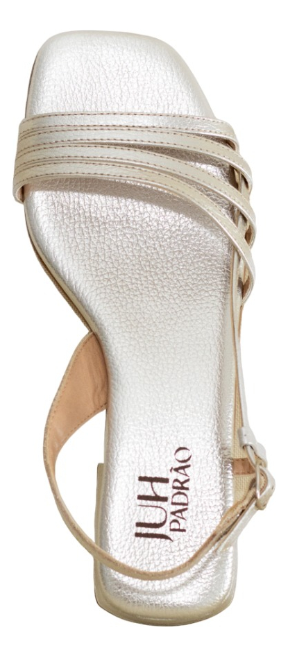 Juh Padrão Peace Sandalia Prata