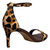 Santa Lolla Sandália Couro Animal Print Salto Médio - loja online