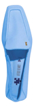 Santa Lolla Mocassim Couro Azul Bico Quadrado Ama