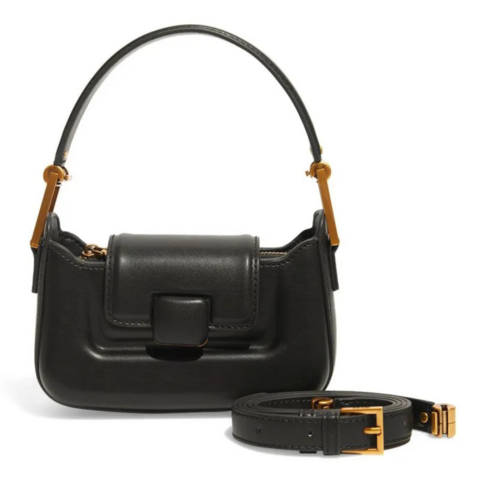 Bolsa Pequena Soft Preta Alça Dupla - Santa Lolla