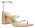 Santa Lolla Sandália Couro Dourado Salto Alto Grosso - comprar online