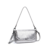 Bolsa Baguete Média Metalizada Prata Alça Ombro -Santa Lolla - comprar online