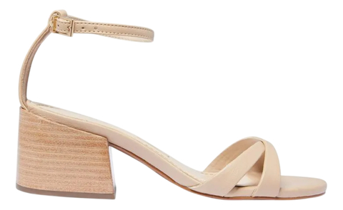 Santa Lolla Sandália Floater Lux Bege Salto Bloco